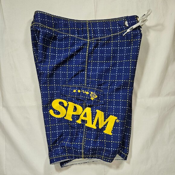 Hawaiian Island Creations SPAM Graphic Swim Trunks Men's Size 34 Funky & Fun - Picture 6 of 8